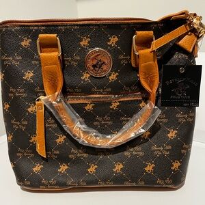 Beverly Hills Polo Club Brown and Tan Women's Bag